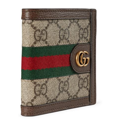 Womens Gucci 9764 beige Ophidia GG Bifold Wallet 